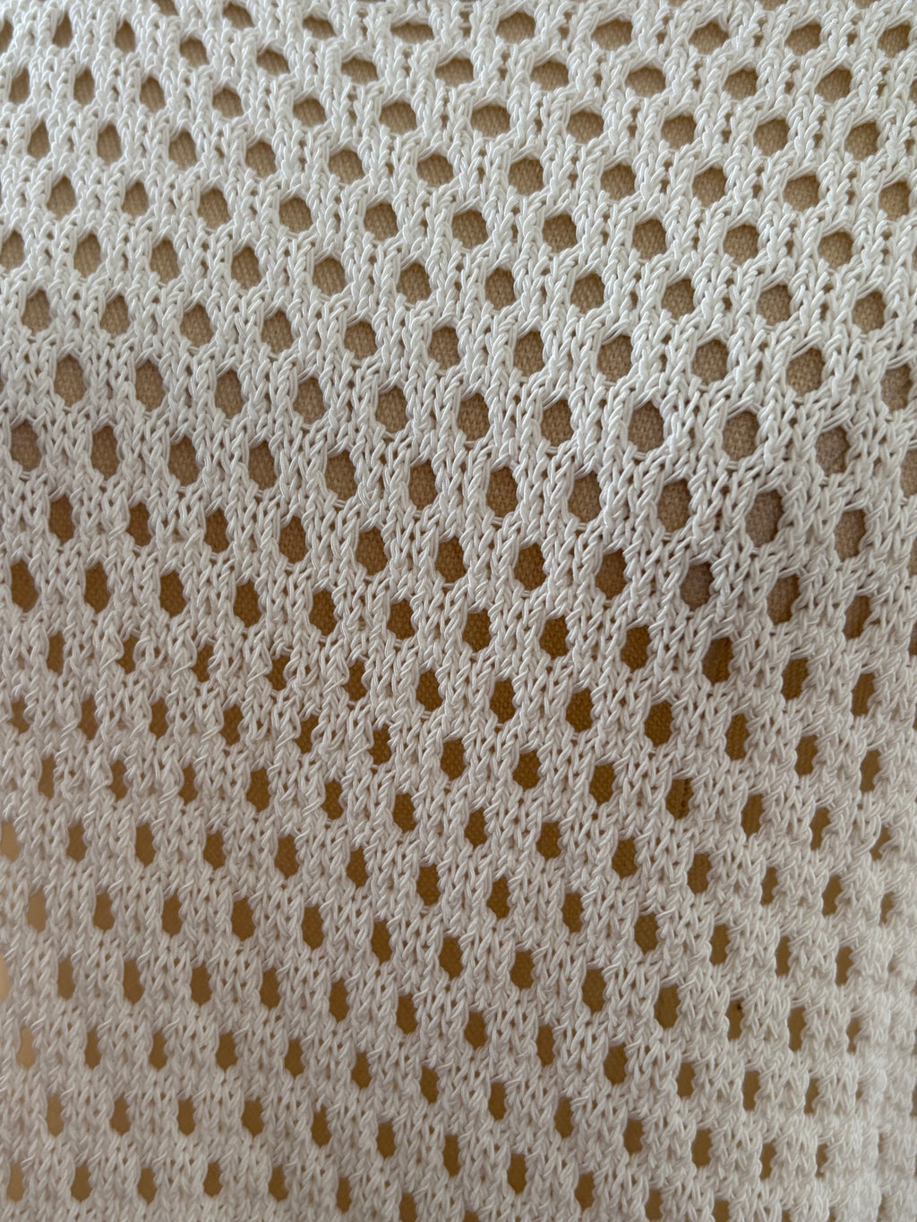 THURLEY Cream Crochet Tunic Top | Size M