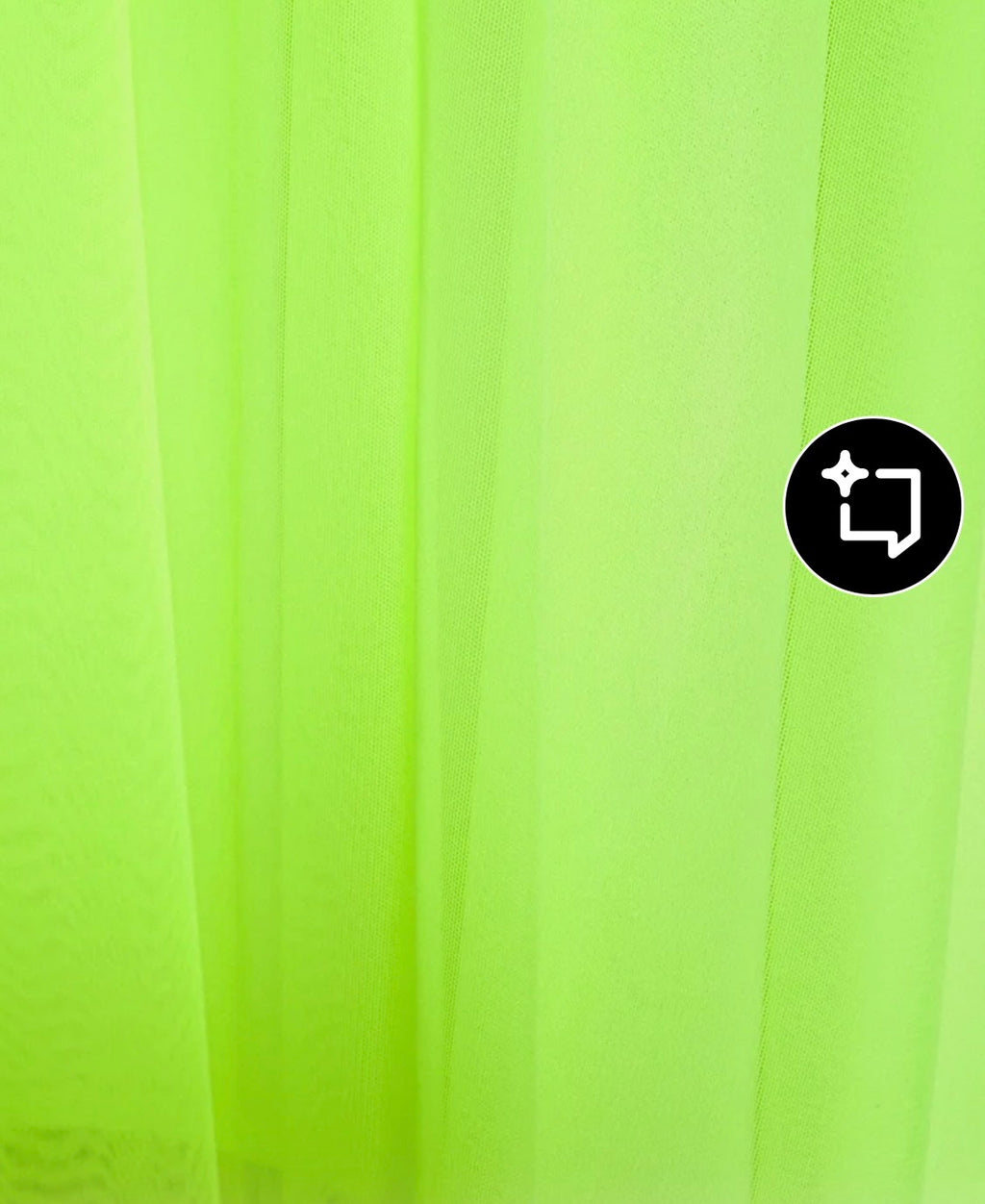 Calvin Klein Jeans Lime Tulle Midi Skirt - Neon Tulle Voluminous Skirt