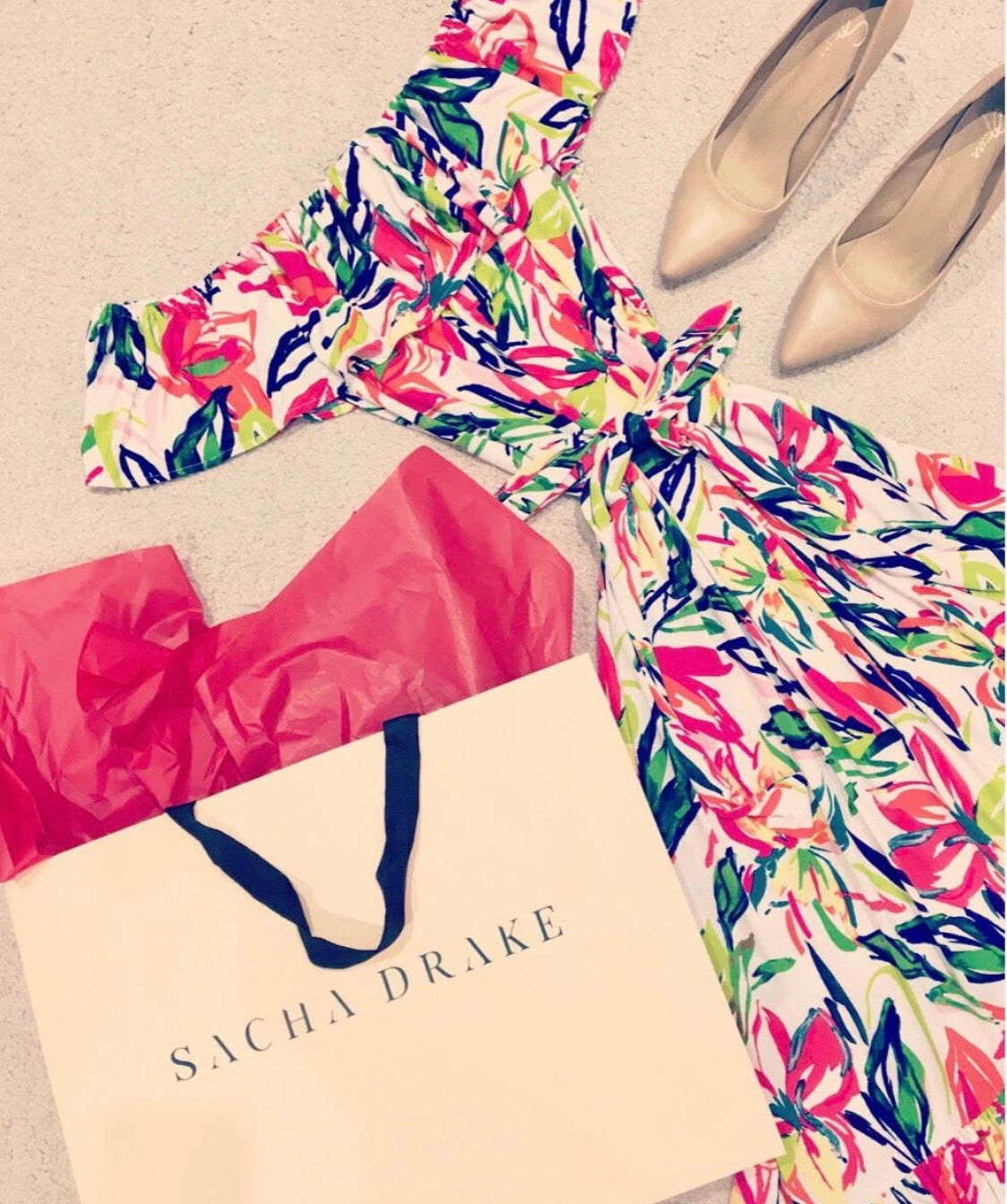 🌺 Sacha Drake Tropical Floral Dress 🌺