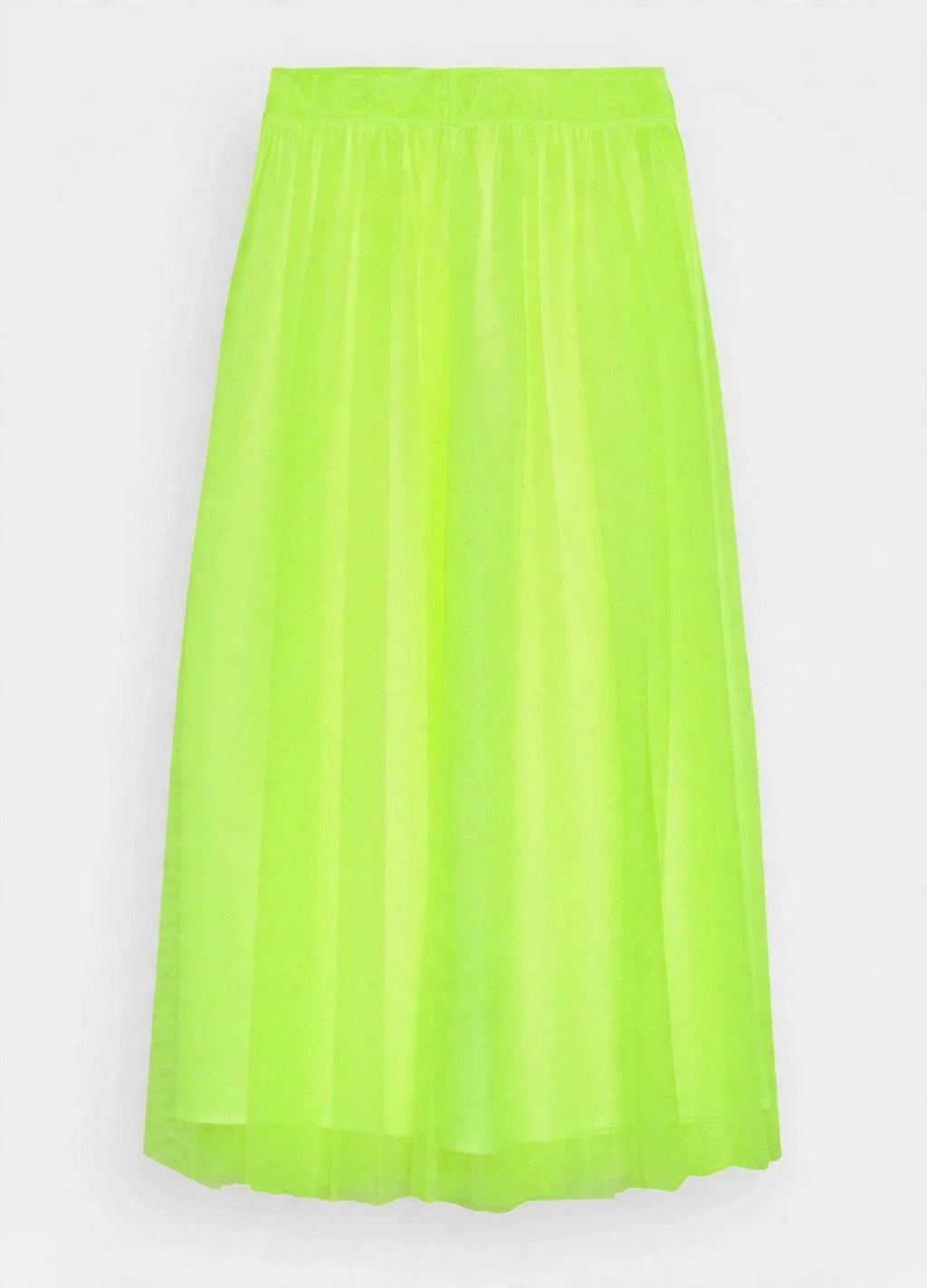 Calvin Klein Jeans Lime Tulle Midi Skirt - Neon Tulle Voluminous Skirt