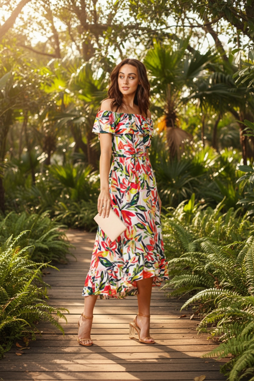 🌺 Sacha Drake Tropical Floral Dress 🌺