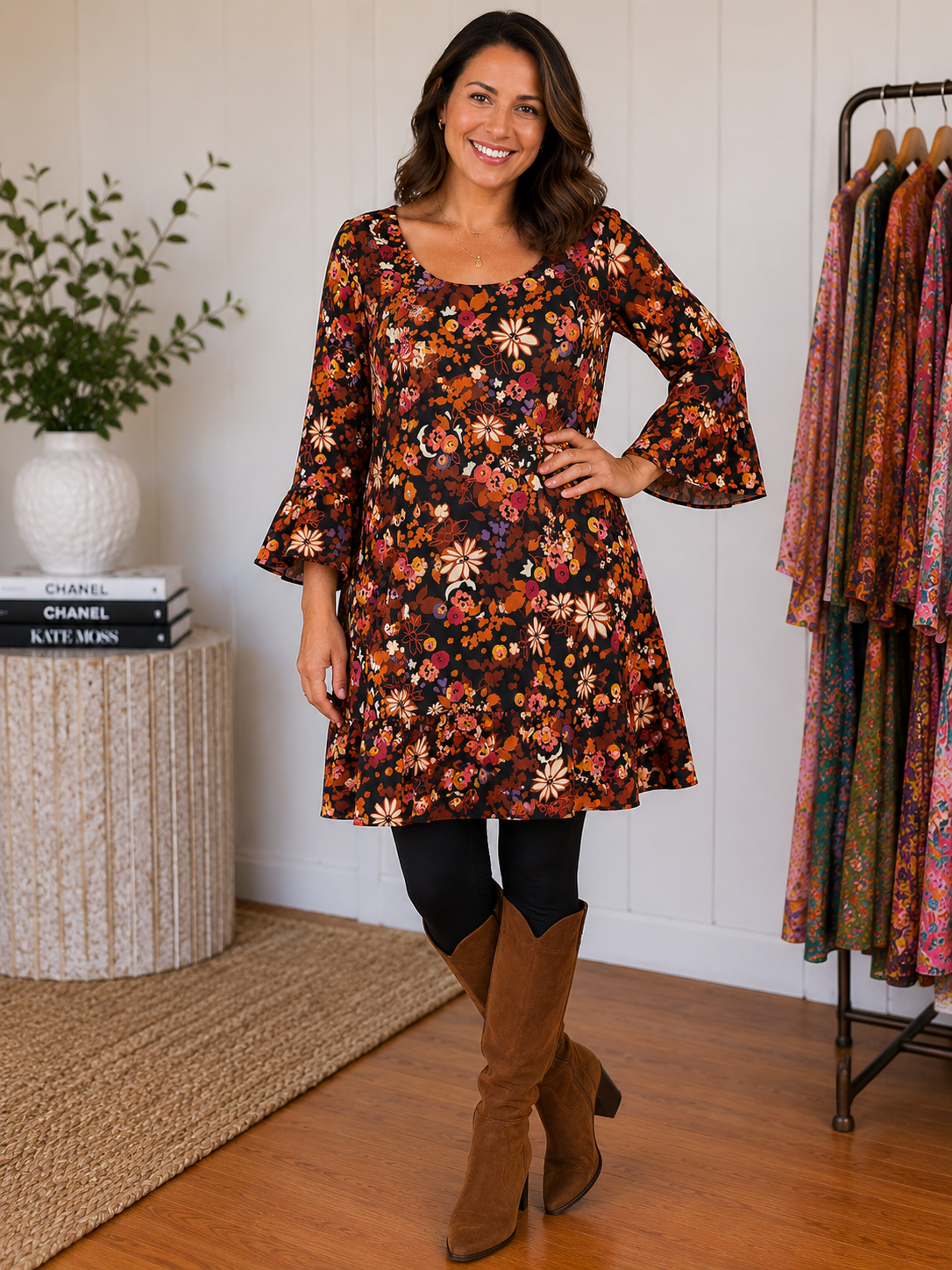 Sacha Drake Floral Tunic 🤎