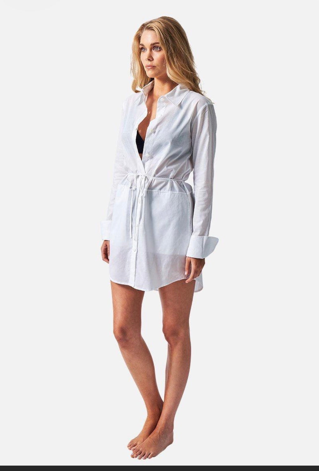 UNE PIECE white Beach Shirt Dress