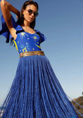 💙 Love, Bonfire The Label – Deep Blue Yonder Fringe Skirt