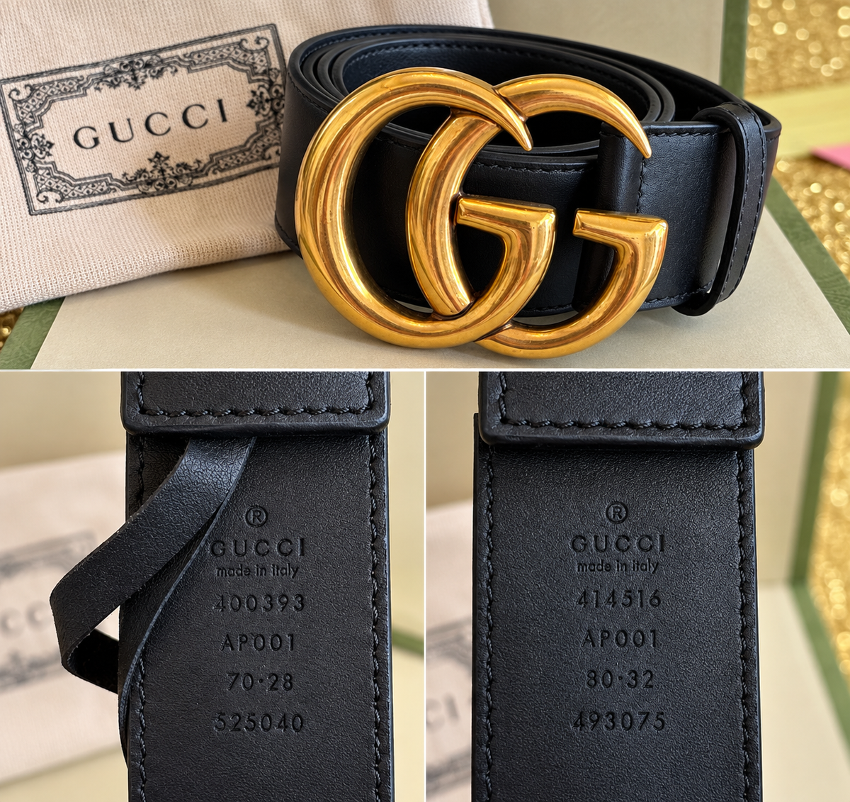 ✨ GUCCI DOUBLE G LEATHER BELT ✨