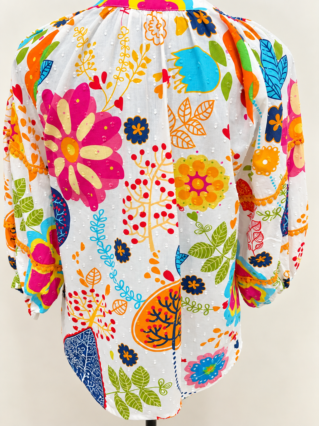 Maude Vivante Colourful Cotton Boho Blouse – Size S