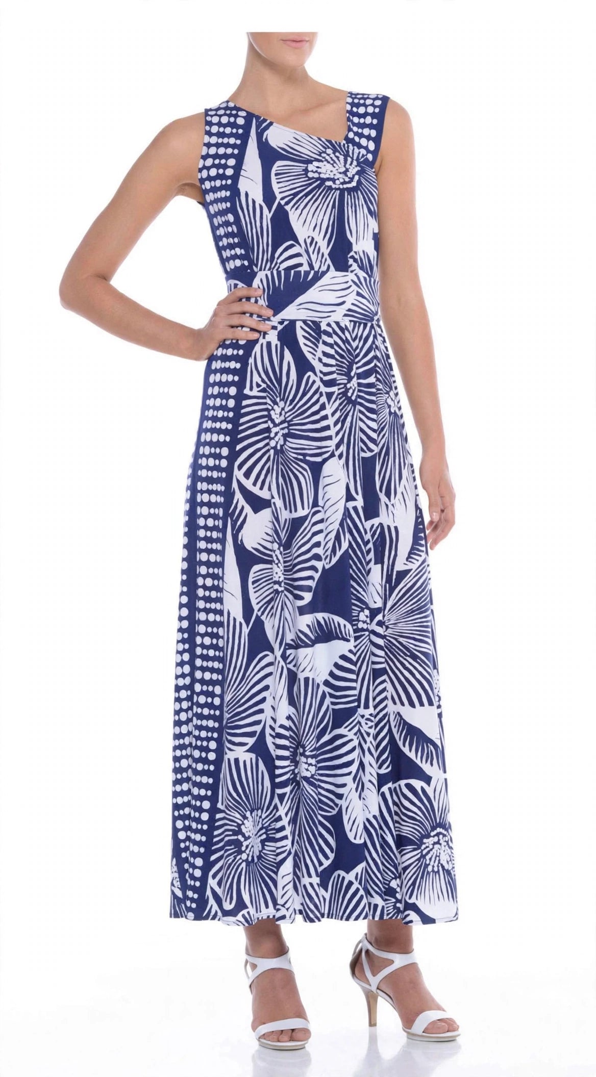 SACHA DRAKE BRIENNE MAXI DRESS 💙🤍 SIZE 14