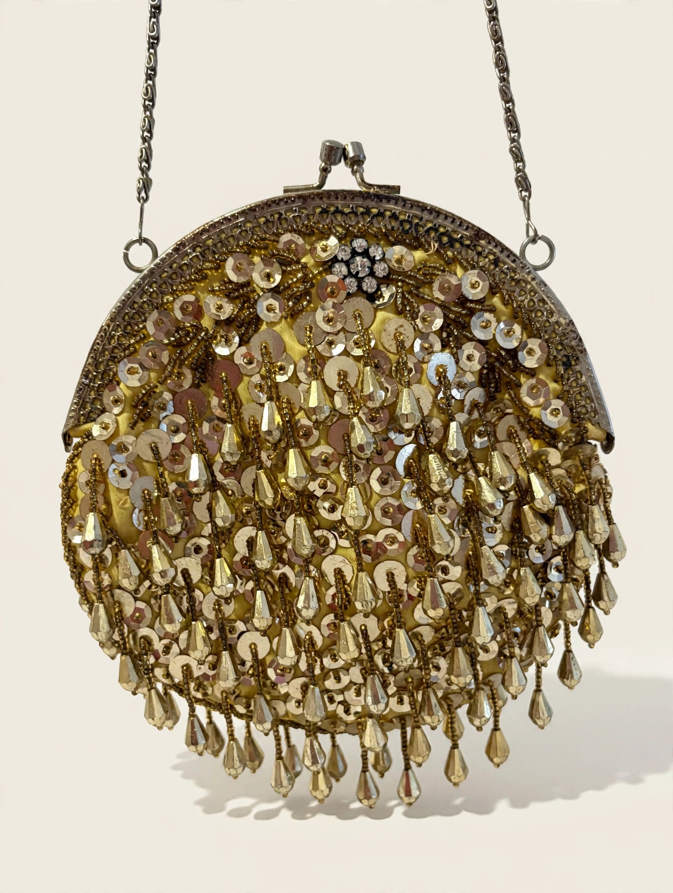 ✨ Vintage Gold Beaded Evening Bag ✨