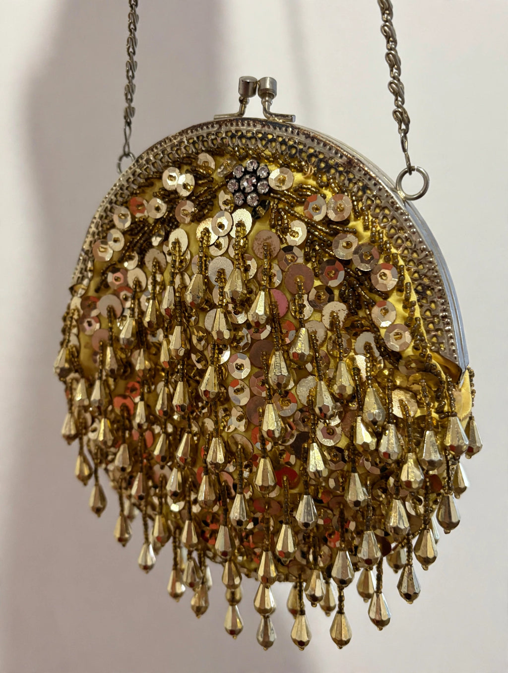 ✨ Vintage Gold Beaded Evening Bag ✨