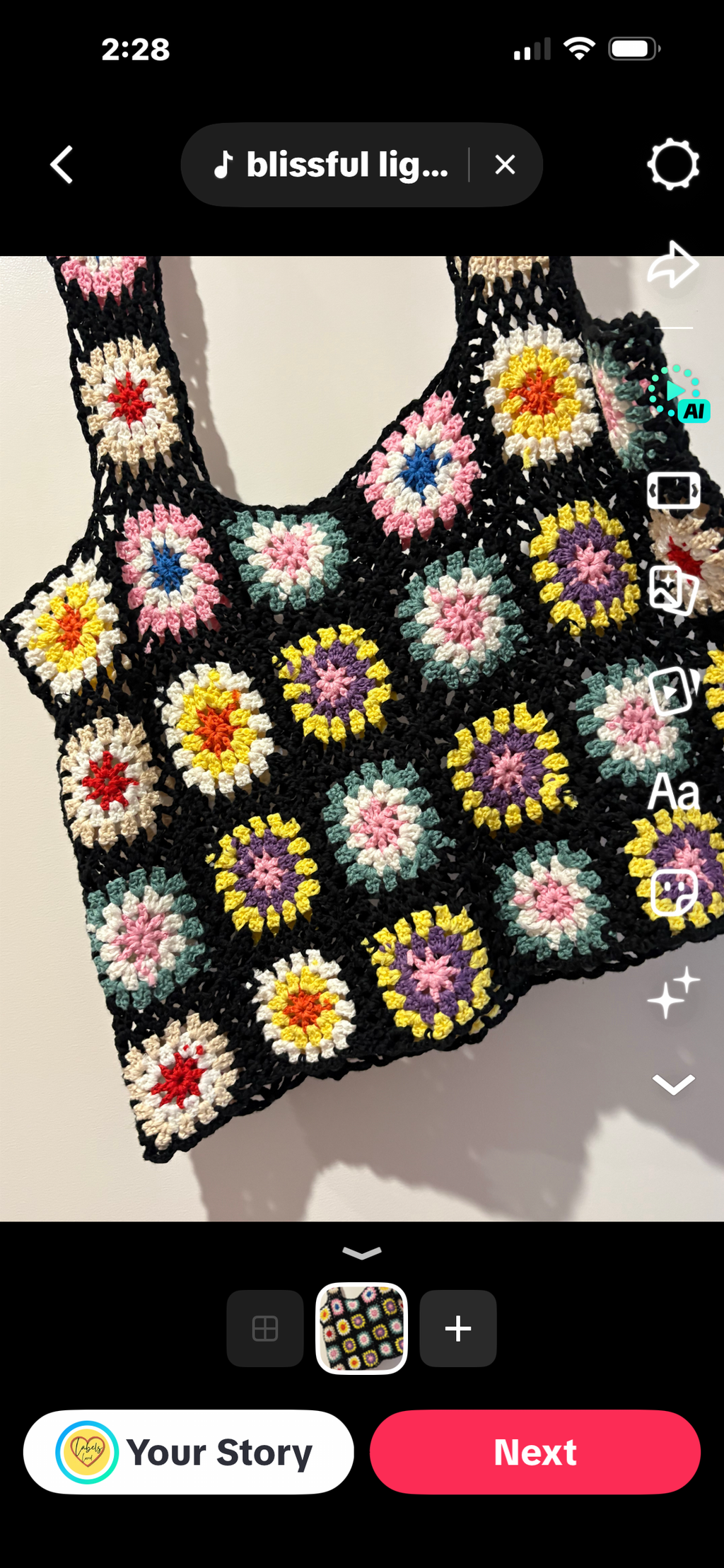 💖 Top: Bright crochet-inspired knit cami