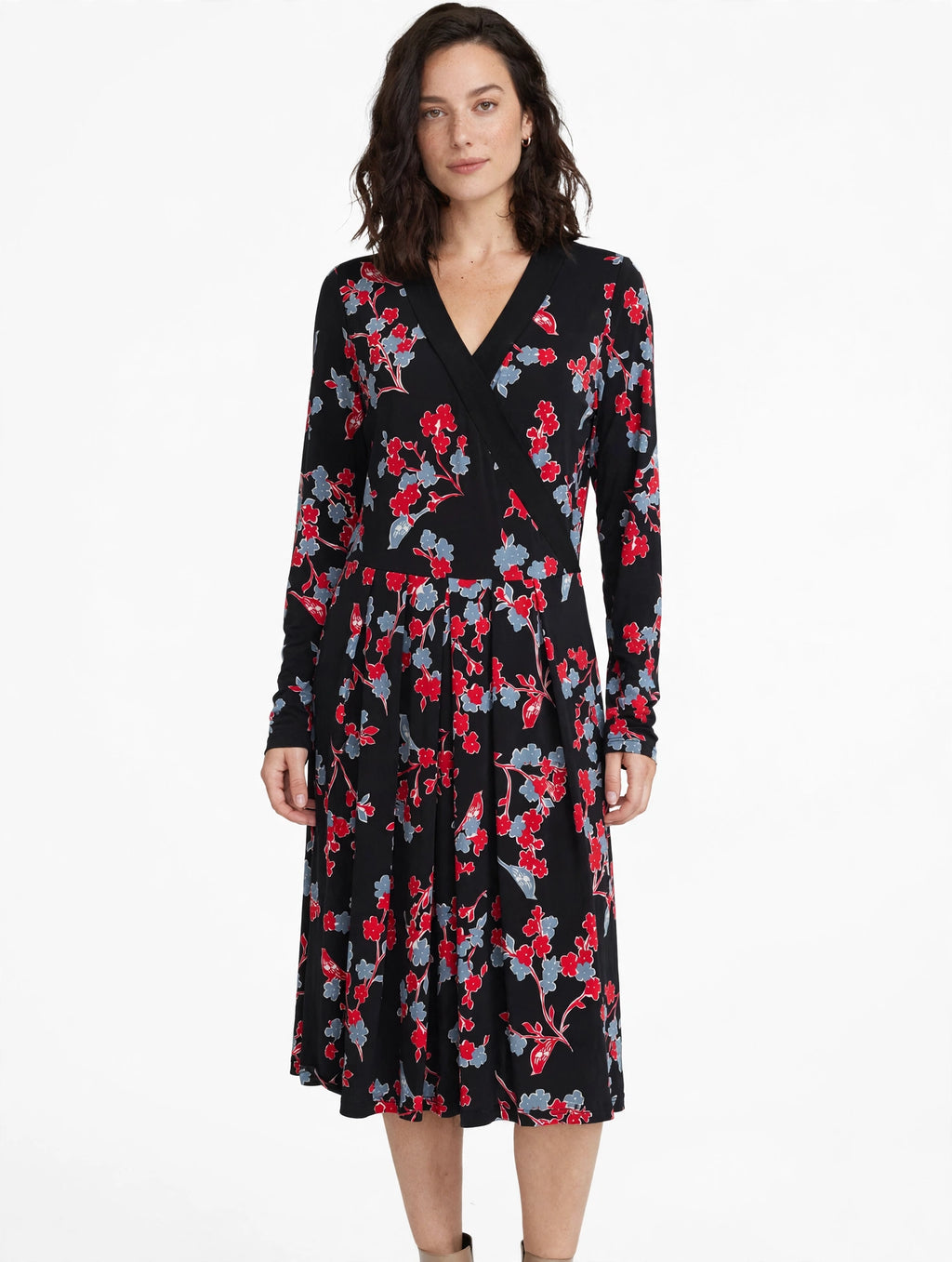 MAIOCCHI Crossover Midi Dress - Black Bird & Blossom