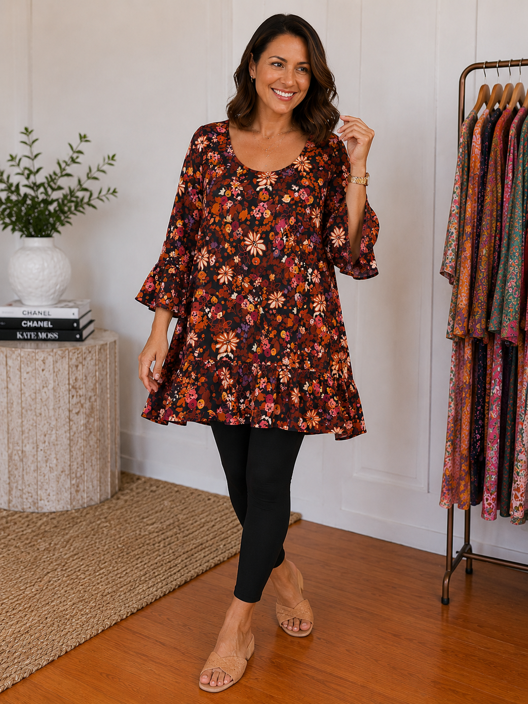 Sacha Drake Floral Tunic 🤎
