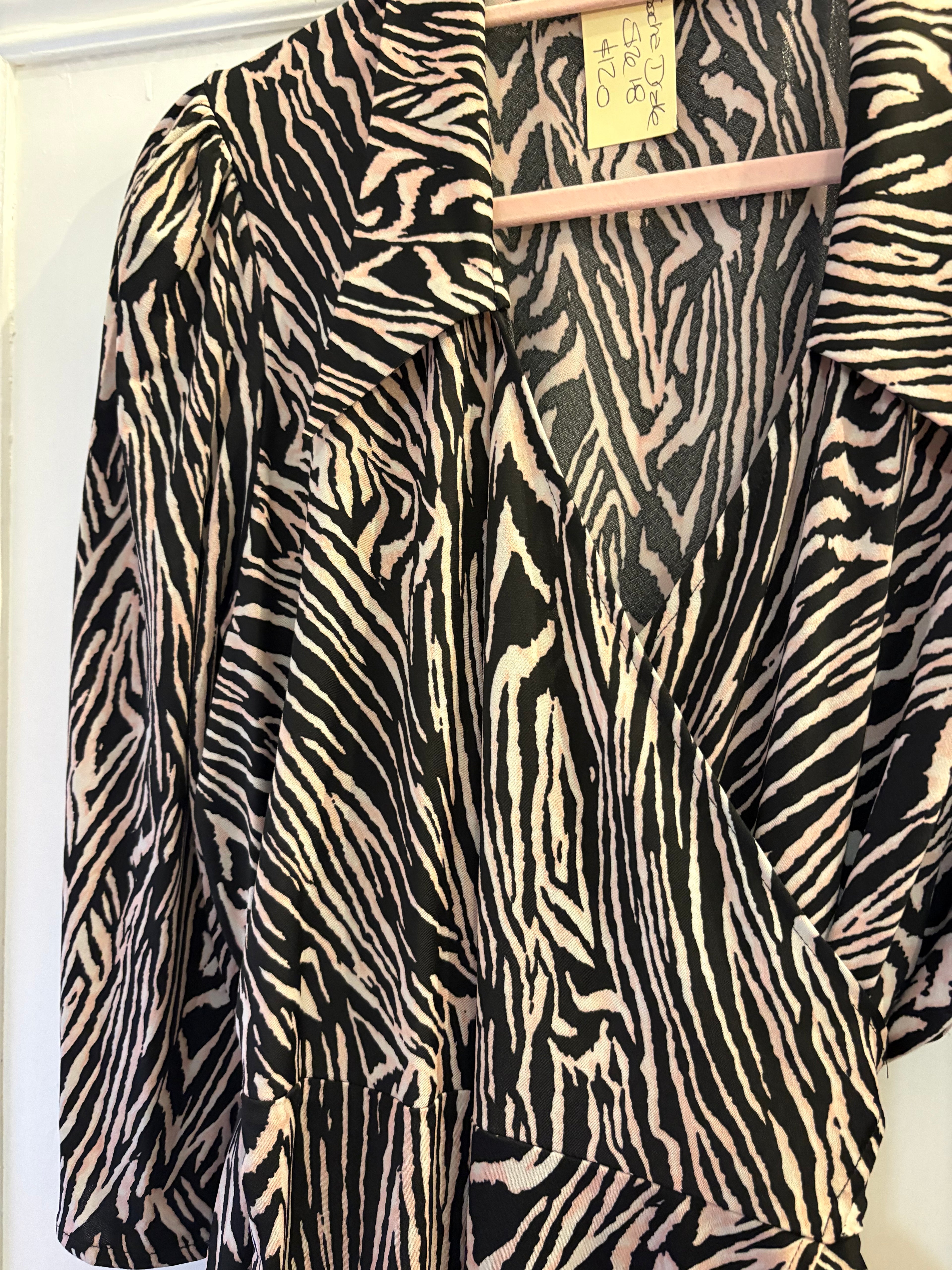 🤎 Sacha Drake Zebra Wrap Dress 🤎