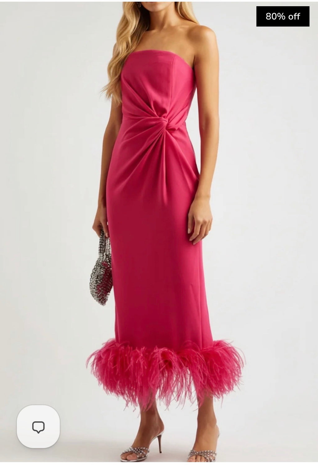 16Arlington Paloma / Bevan Inspired Red Feather Trim Dress - Size 12 - $220 - Race Day Perfection