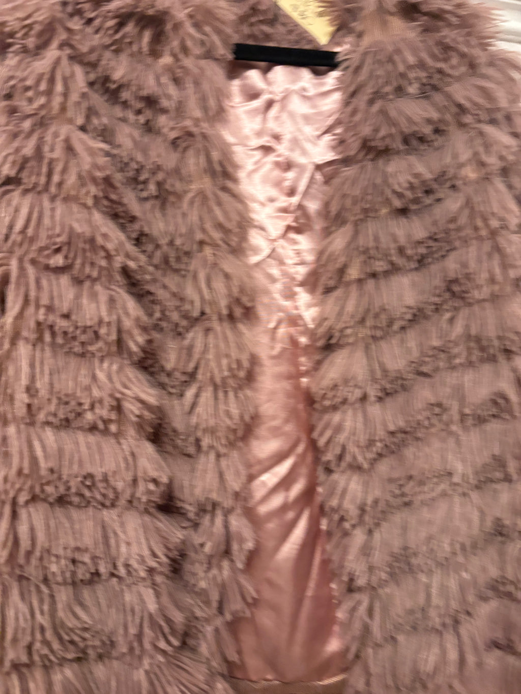 Liz Jordan Textured Faux Fur Jacket