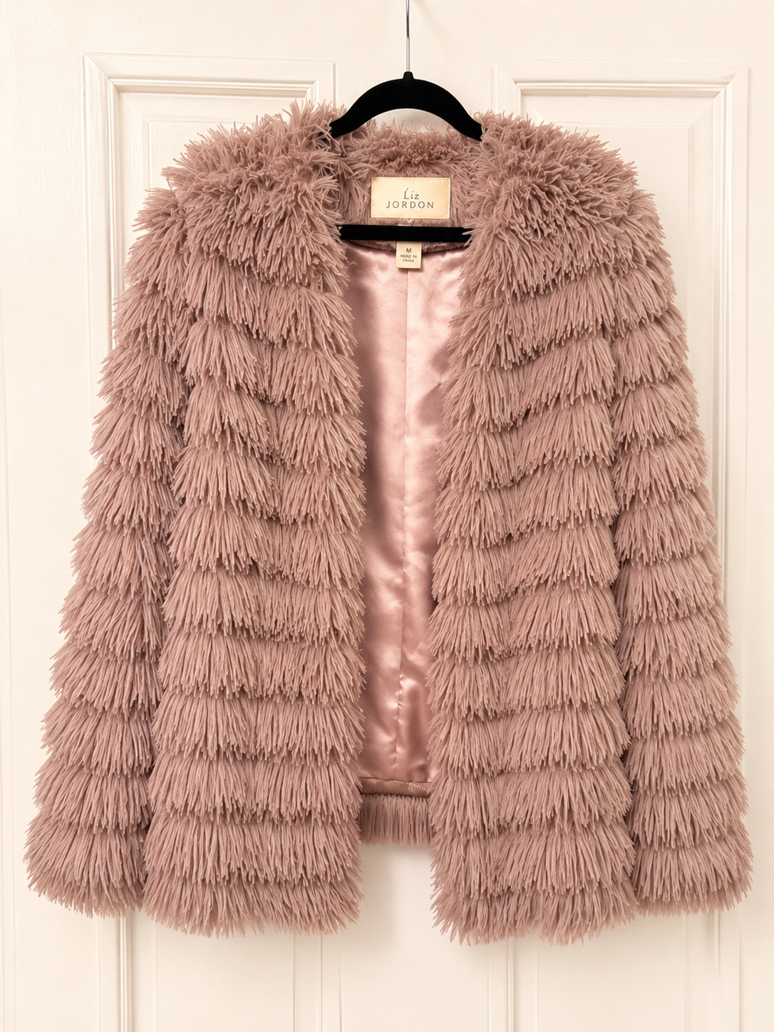 Liz Jordan Textured Faux Fur Jacket