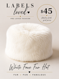 White Faux Hat 💛💛